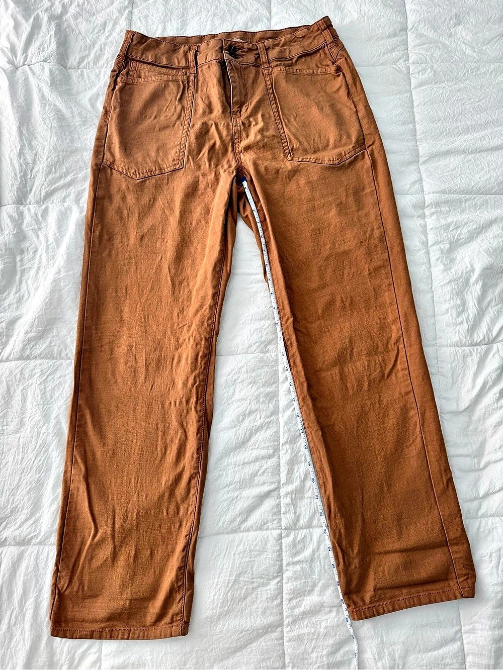 Mason & Belle
 Straight Leg Cotton Pants in Brown Size 8/29
